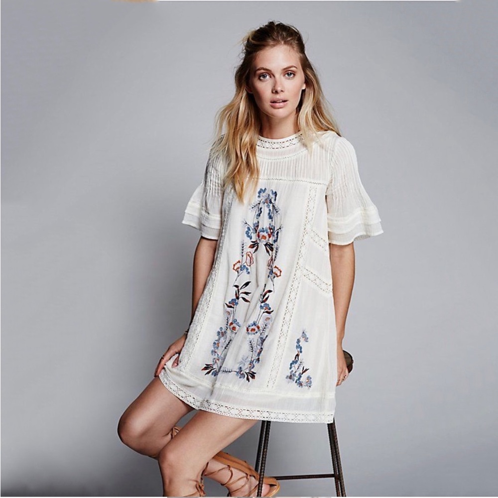Free People Perfect Victorian Embroidered Dress